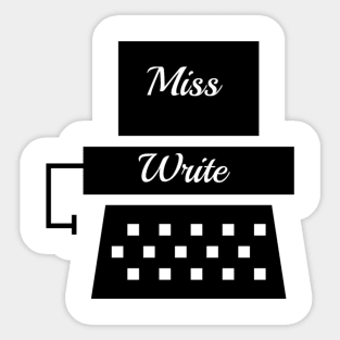 Miss Write Sticker